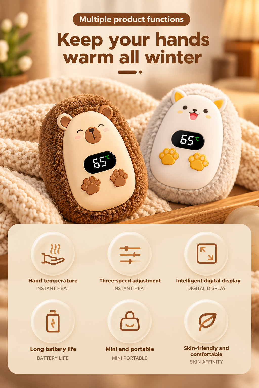 Portable Rechargeable Hand Warmer