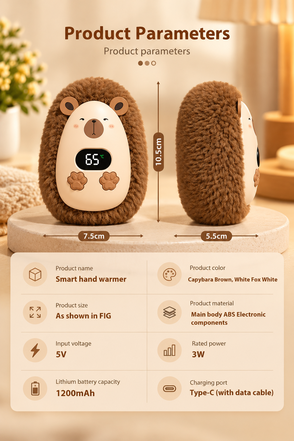 Portable Rechargeable Hand Warmer